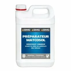 MATCOSOL PREPARATEUR 5L - Décrochant Chimique Avant Mise En Peinture Des Bétons Neufs Ou à Rénover - GMC - NC