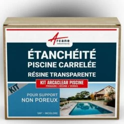 Resine Transparente Etancheite Piscine Carrelee ARCANE INDUSTRIES Transparent - 5m², Support Non Poreux - Transparent