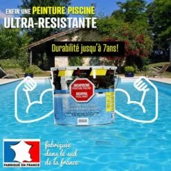 Peinture Piscine Bassin Béton ARCAPISCINE Ciment Décoration Imperméable Bleu Blanc Gris Grise Jaune Sable Noir Vert ARCANE INDUSTRIES Jaune Sable Ral 1002 - 2.5 L -Entretien de piscine Soldes Magasin 51669619 5