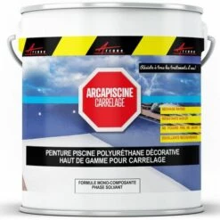 Peinture Piscine Carrelage ARCANE INDUSTRIES Gris Clair Piscine (Ral 7035) - 5 Kg (jusqu'à 15m² Pour 2 Couches) - Gris Clair Piscine (Ral 7035) -Entretien de piscine Soldes Magasin 51670460 3