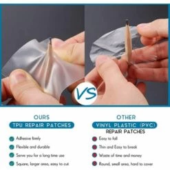 MACARON Kit De Réparation De Patch Gonflable En TPU Patch De Piscine Auto-Adhésif Kit De Patchs De Réparation Rustine De Piscine De Matelas Pneumatiques Outil De Réparation (Transparent)LO-Ron -Entretien de piscine Soldes Magasin 59333918 4