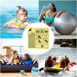 MACARON Rustine Piscine, 10 Tente Gonflable, Rustine Matelas Gonflable, Patch Adhésif Fort, Patch élastique De 6.5 * 6.5 Cm, Adapté à La Réparation De Tentes De Camping Et De Bateaux Gonflables LO-Ron -Entretien de piscine Soldes Magasin 59333935 5