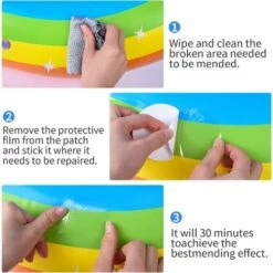 MACARON Kit De Réparation De Patch, Piscine Patch De Réparation Auto-Adhésif Étanche PVC Réparation Correctifs, Réparation Auto-Adhésifs En PVC Pour Gonflables Piscine(Transparent 30 Pièces)LO-Ron -Entretien de piscine Soldes Magasin 59333968 5