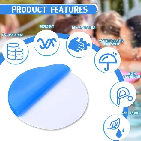 MACARON Kit De Réparation De Patch, Piscine Patch De Réparation Auto-Adhésif Étanche PVC Réparation Correctifs, Réparation Auto-Adhésifs En PVC Pour Gonflables Piscine (Bleu 30 Pièces)LO-Ron 4 MACARON Kit De Réparation De Patch, Piscine Patch De Réparation Auto-Adhésif Étanche PVC Réparation Correctifs, Réparation Auto-Adhésifs En PVC Pour Gonflables Piscine (Bleu 30 Pièces)LO-Ron – Image 4