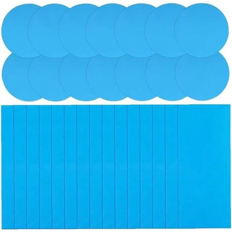 BENOBBY KIDS Piscine Kit Correctifs PVC Auto-adhésif Gonflables Réparation Patch Bande Autocollant Pour Piscines Gonflables Bateau 30PCS, Piscine D'outils Accessoires 1 BENOBBY KIDS Piscine Kit Correctifs PVC Auto-adhésif Gonflables Réparation Patch Bande Autocollant Pour Piscines Gonflables Bateau 30PCS, Piscine D'outils Accessoires