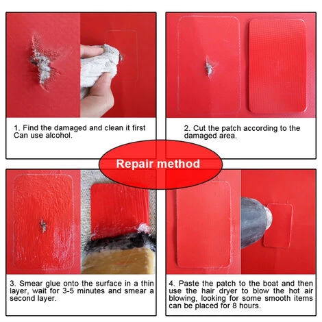 YD Lot De 3 Patchs De Réparation En PVC Avec Kit De Jeu De Gueules Pour Jouet De Piscine à Radeau Gonflable 5 YD Lot De 3 Patchs De Réparation En PVC Avec Kit De Jeu De Gueules Pour Jouet De Piscine à Radeau Gonflable – Image 5