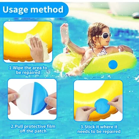 FR-LIFE BR-Vie 20pcs Patchs De Réparation Piscine Auto-Adhésifs PVC Patch De Doublure De Piscine Rustine Piscine Gonflable Inflatable Pool Repair Patches Outil De Réparation Kayak,Jouets Gonflables Aquatique 3 FR-LIFE BR-Vie 20pcs Patchs De Réparation Piscine Auto-Adhésifs PVC Patch De Doublure De Piscine Rustine Piscine Gonflable Inflatable Pool Repair Patches Outil De Réparation Kayak,Jouets Gonflables Aquatique – Image 3