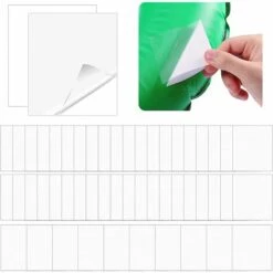 HEGUYEY 50 Pièces Kit De Patch De Réparation Gonflable TPU Patchs De Réparation Auto-Adhésifs Patch De Réparation Piscine Forme Carrée 7 X 7 Cm Pour Jouets Gonflables Piscines Bateaux Gonflables