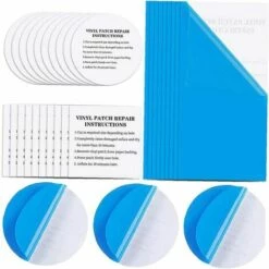 SINCèREETALI Piscine Kit Correctifs PVC Auto-adhésif Gonflables Réparation Patch Bande Autocollant Pour Piscines Gonflables Bateau 30PCS, Piscine D'outils Accessoires -Entretien de piscine Soldes Magasin 63818049 3