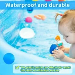 HAZEL 20pcs Patchs De Réparation Piscine Auto-Adhésifs PVC Patch De Doublure De Piscine Rustine Piscine Gonflable Inflatable Pool Repair Patches Outil De Réparation Kayak,Jouets Gonflables Aquatique -Entretien de piscine Soldes Magasin 64196929 4