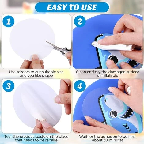MONLY Kit De Réparation De Piscine Auto-adhésif Patch De Réparation En Plastique Vinyle Patchs De Piscine Pour Piscines Hors Sol Produits De Bateaux Gonflables (30 Pièces, 10 X 10 Cm) 4 MONLY Kit De Réparation De Piscine Auto-adhésif Patch De Réparation En Plastique Vinyle Patchs De Piscine Pour Piscines Hors Sol Produits De Bateaux Gonflables (30 Pièces, 10 X 10 Cm) – Image 4