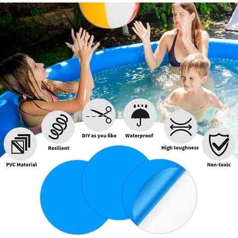 SLBRILLèRE Lot De 30 Patchs De Réparation Autocollants Pour Piscine En PVC - Kit De Réparation Pour Piscine - Autocollants De Réparation Sous L'eau - Ronds 4 SLBRILLèRE Lot De 30 Patchs De Réparation Autocollants Pour Piscine En PVC - Kit De Réparation Pour Piscine - Autocollants De Réparation Sous L'eau - Ronds – Image 4