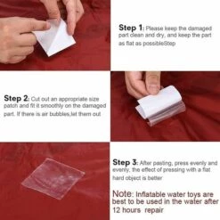 YEURIé 12 Pièces Piscine Patchs Réparation Tente Autocollant Réparation Ruban Auto Adhésif Patches Transparent Rustine étanches(7 * 7cm) -Entretien de piscine Soldes Magasin 66084644 5