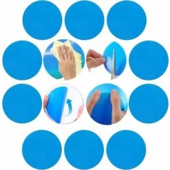 GRID COOL Rustine De Piscine,20 Pièces,Piscine Patch De Réparation,Kit De Réparation De Patch,Correctifs Auto-adhésives Rustine,Auto-adhésifs En PVC Pour Piscine-Bleu