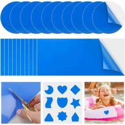 BF 20 Pièces Piscine Patchs Réparation Tente, PVC Kit Reparation Piscine, Autocollant Réparation Ruban Auto Adhésif Patches Rustine étanches Pour Sacs à Dos Veste Auvents Canots Pneumatiques