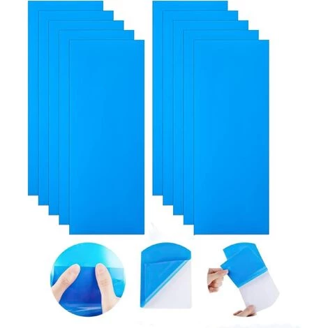 HABIENTôT 10 Pièces Patchs De Réparation Auto-Adhésifs PVC, Patch De Doublure De Piscine En Vinyle Caoutchoucs De Vinyle De Réparation De Bateau Pour Bateau,Bleus,Rectangles, Oi-FRIS 1 HABIENTôT 10 Pièces Patchs De Réparation Auto-Adhésifs PVC, Patch De Doublure De Piscine En Vinyle Caoutchoucs De Vinyle De Réparation De Bateau Pour Bateau,Bleus,Rectangles, Oi-FRIS