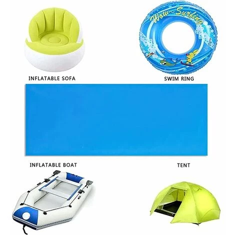 GRID COOL Patchs De Réparation Auto-Adhésifs PVC, Fmlkic Patch De Doublure De Piscine En Vinyle Caoutchoucs De Vinyle De Réparation De Bateau Pour Bateau,Bleus,Rectangles 10*25cm Bleue 10 Pièces,KoleZy 5 GRID COOL Patchs De Réparation Auto-Adhésifs PVC, Fmlkic Patch De Doublure De Piscine En Vinyle Caoutchoucs De Vinyle De Réparation De Bateau Pour Bateau,Bleus,Rectangles 10*25cm Bleue 10 Pièces,KoleZy – Image 5