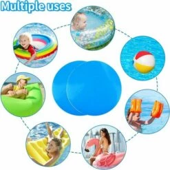 QERSTA 20pcs Patchs De Réparation Piscine Auto-Adhésifs PVC Patch De Doublure De Piscine Rustine Piscine Gonflable Inflatable Pool Repair Patches Outil De Réparation Kayak,Jouets Gonflables Aquatique 7.5*7.5cm (Bleue)，Fonepro -Entretien de piscine Soldes Magasin 67646255 5