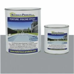 MATPRO Peinture Piscine Epoxy Gris Béton - 1 Kg Gris Béton